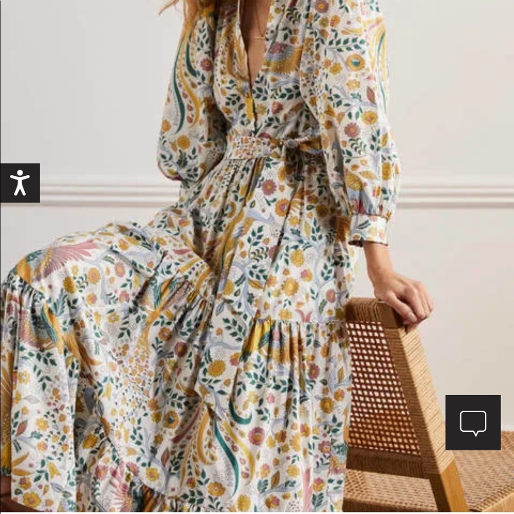 NWT Boden- Ava Tiered Maxi Dress, Enchanting Peacock